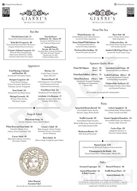 fotos de gianni's at the former versace mansion|versace restaurant menu.